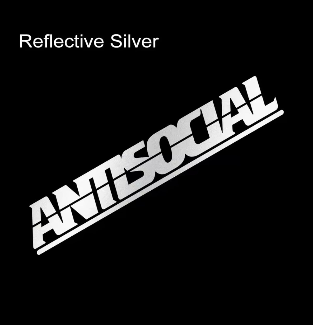 Pegatinas reflectantes antisociales para coche.