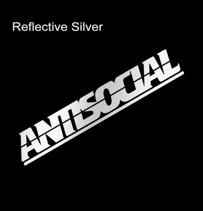 Pegatinas reflectantes antisociales para coche.
