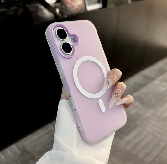 Funda Magsafe Mate Caramelo 2 en 1 para iPhone 17/16/15/14/13– Transparente y Magnética