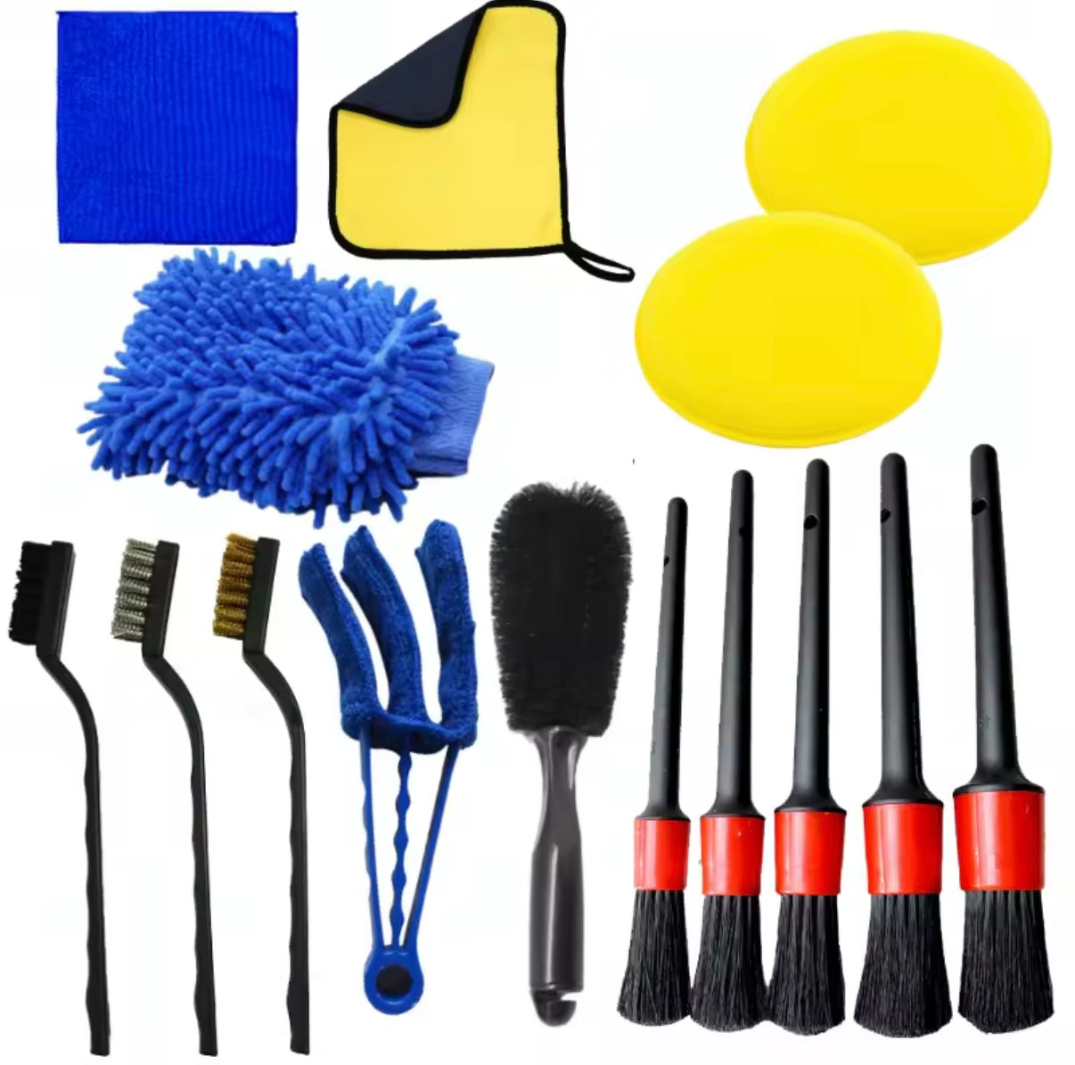 Juego de cepillos para detailing de coche, Kit de limpieza para  automoción, mantenimiento de huecos de ventilación, cepillo de separación para la  salida de aire acondicionado de coche