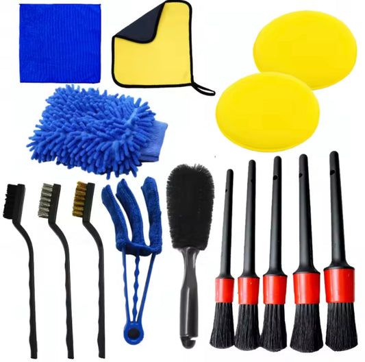 Juego de cepillos para detailing de coche, Kit de limpieza para  automoción, mantenimiento de huecos de ventilación, cepillo de separación para la  salida de aire acondicionado de coche