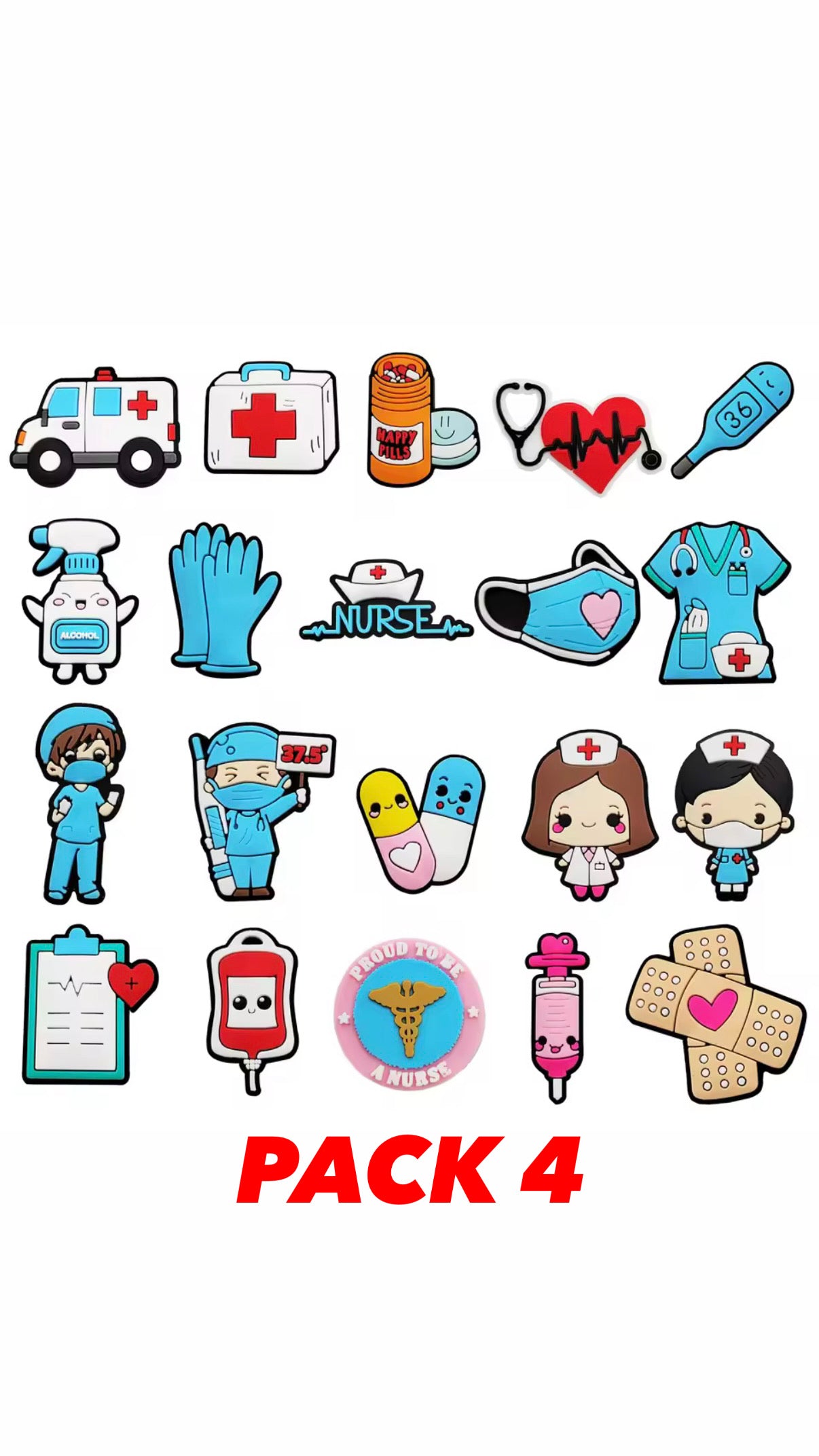 Amuletos para zapatos de enfermería, accesorios Crocs, alfileres médicos de enfermera, zuecos.