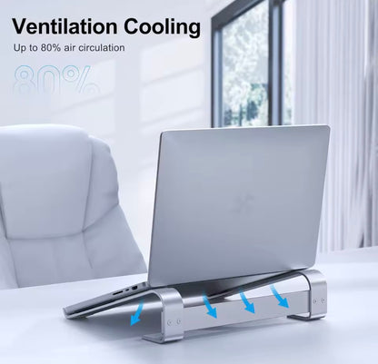 Soporte para Portátil Ajustable de Escritorio | Elevador Compatible con MacBook, Dell, HP, Lenovo y más (13–17”)