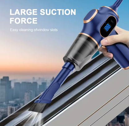 Aspirador inalámbrico para coche mini de alta potencia – portátil y multifunción para hogar, oficina y coche