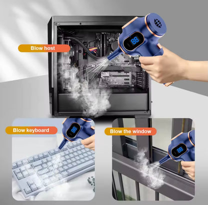 Aspirador inalámbrico para coche mini de alta potencia – portátil y multifunción para hogar, oficina y coche