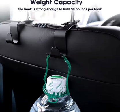4 Ganchos,soporte organizador para reposa cabezas del asiento delantero coche.