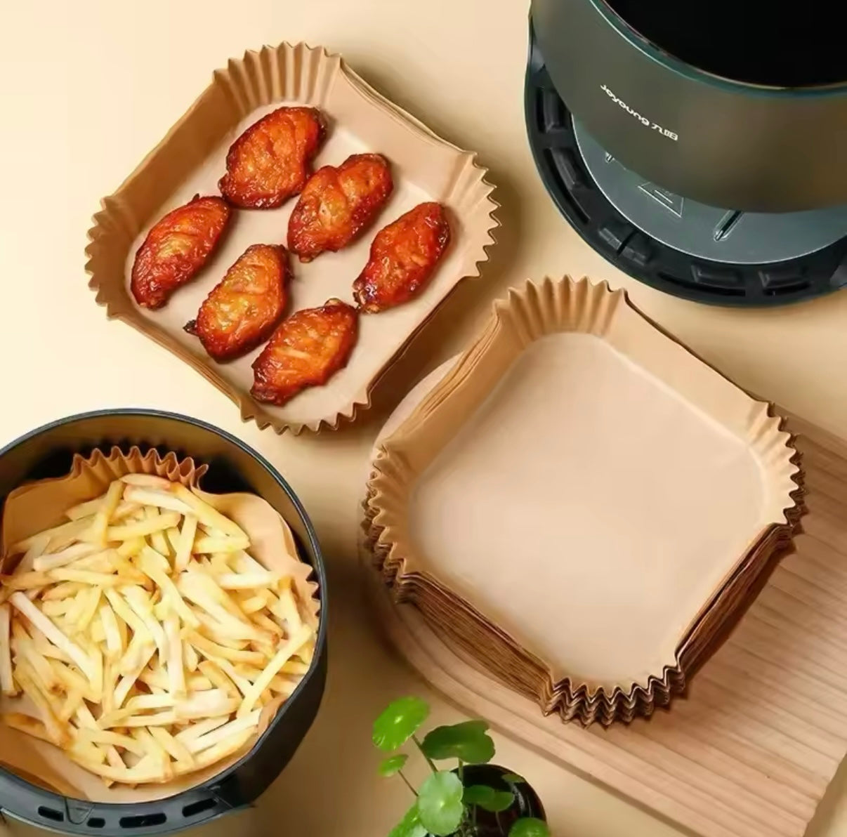 Papel para horno de aire, airfryer 100 ud