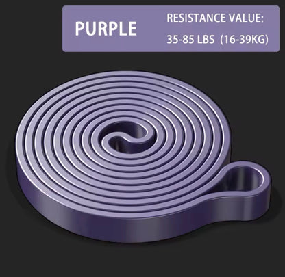 Juego de bandas de resistencia para ejercicios en casa.