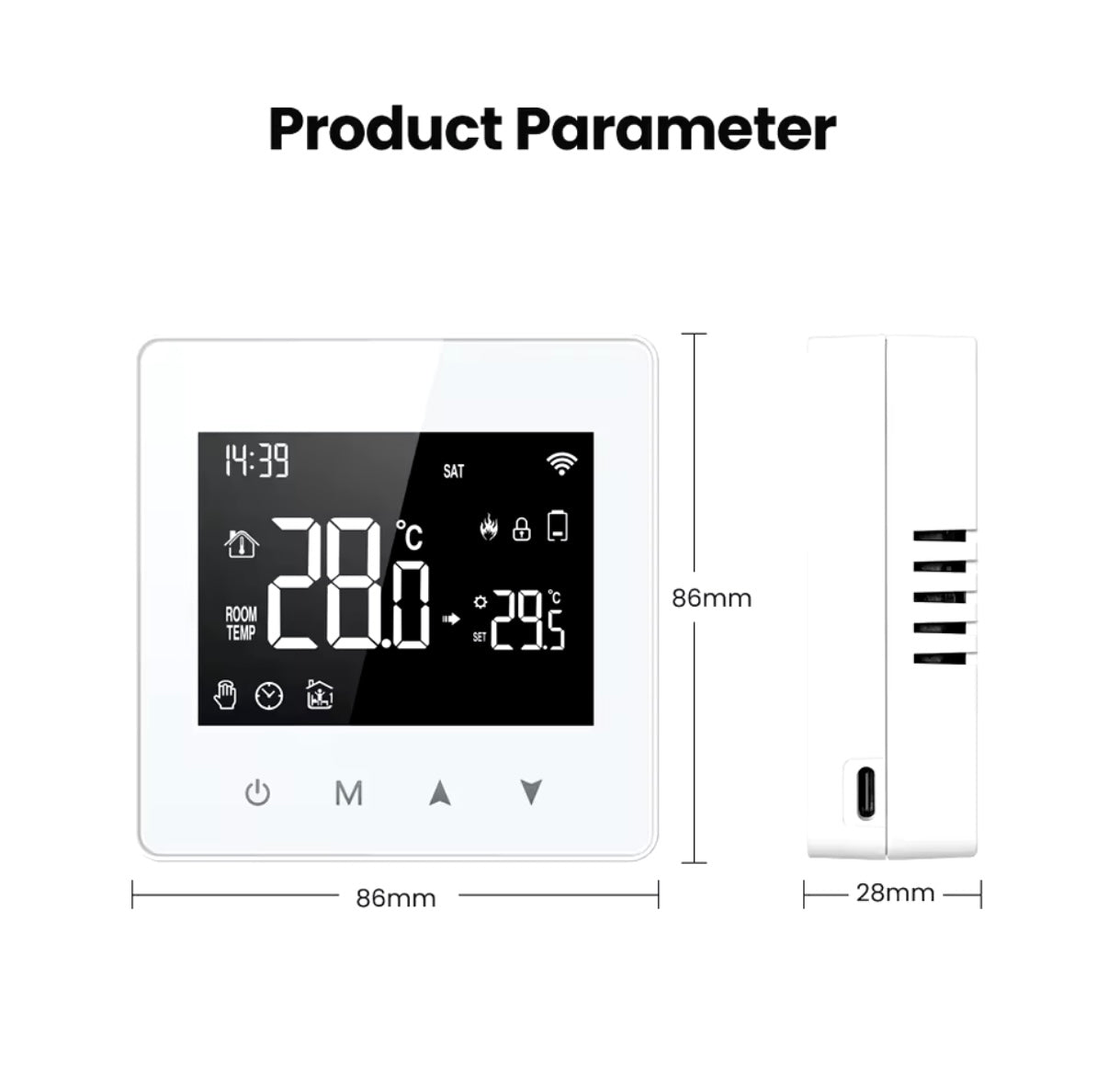 Termostato inteligente compatible con Alexa & Google home