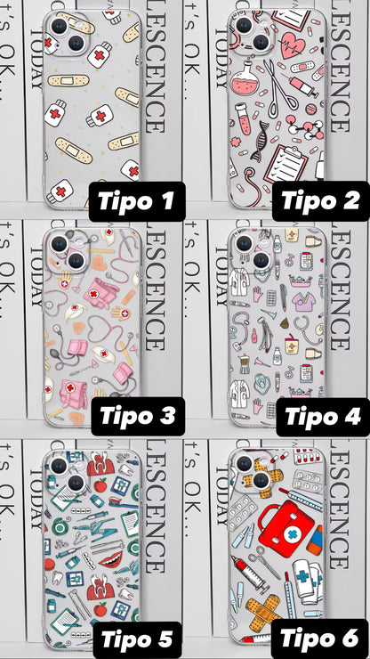 Enfermera, medicina, salud,corazón funda  para IPhone