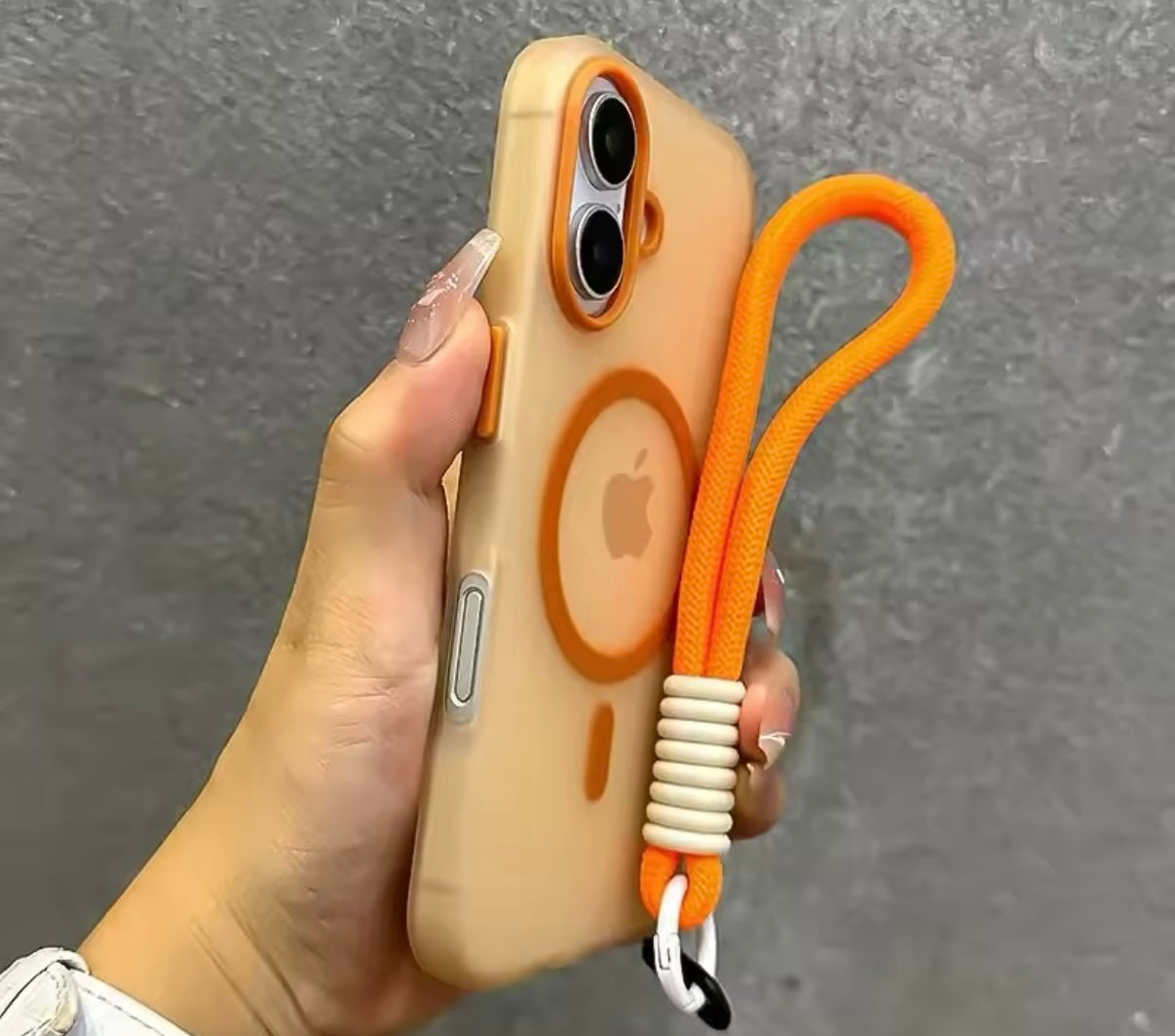 Funda TPU magnética con cordón para iPhone