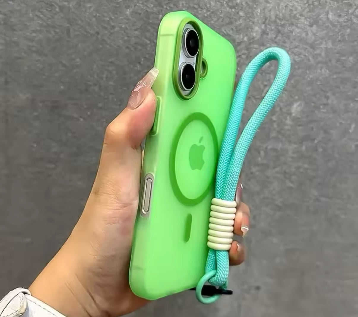 Funda TPU magnética con cordón para iPhone