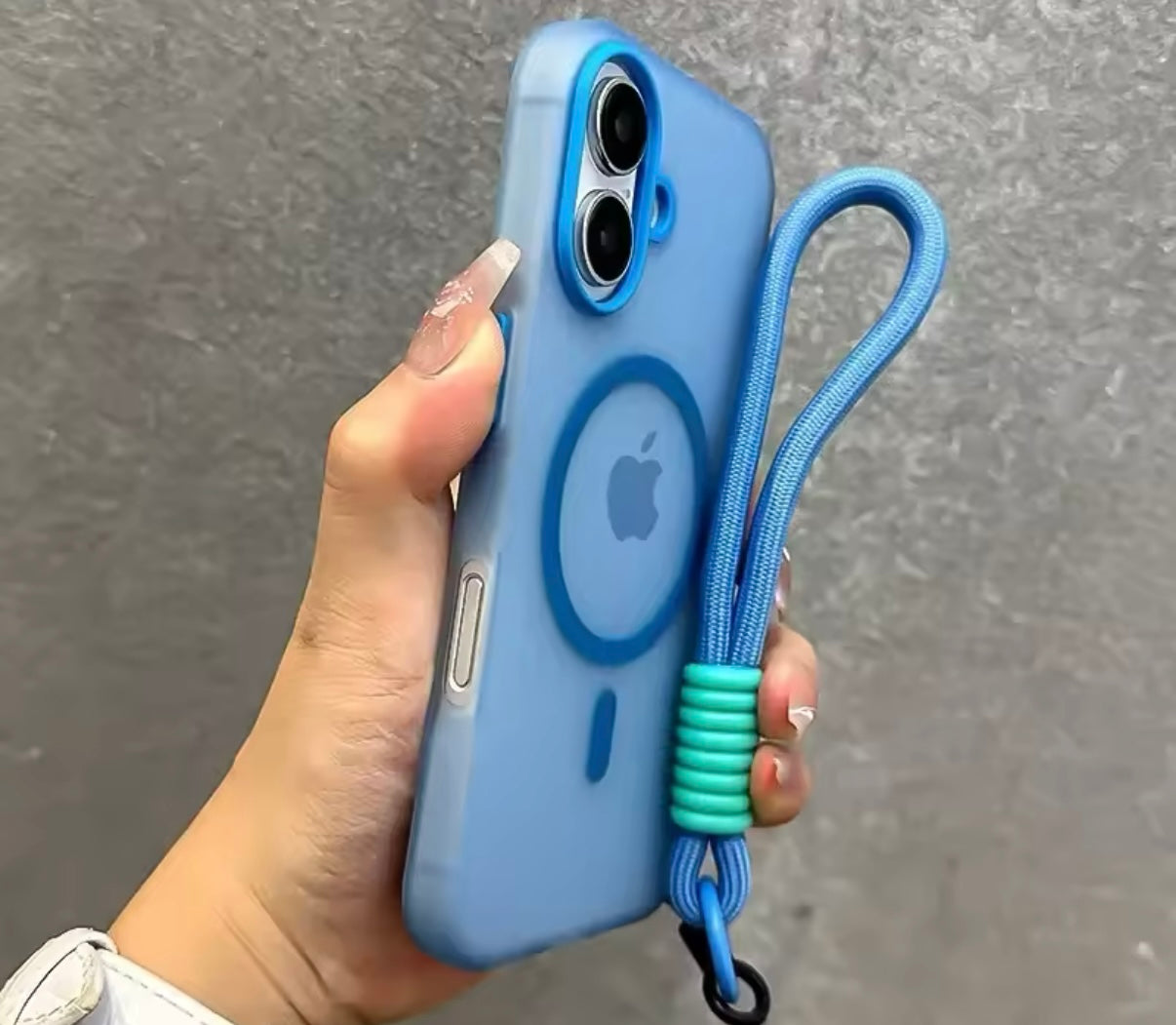 Funda TPU magnética con cordón para iPhone