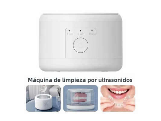 Limpiador Ultrasónico 50KHz para Ortodoncia, Joyas y Dentaduras | USB Recargable